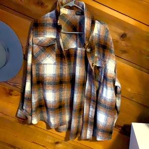 Brown XL shacket from Amazon